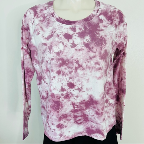 RBX SWEATSHIRT moisture wicking Flexibility PEACH SKIN  stylish marbled purple M - Picture 7 of 11